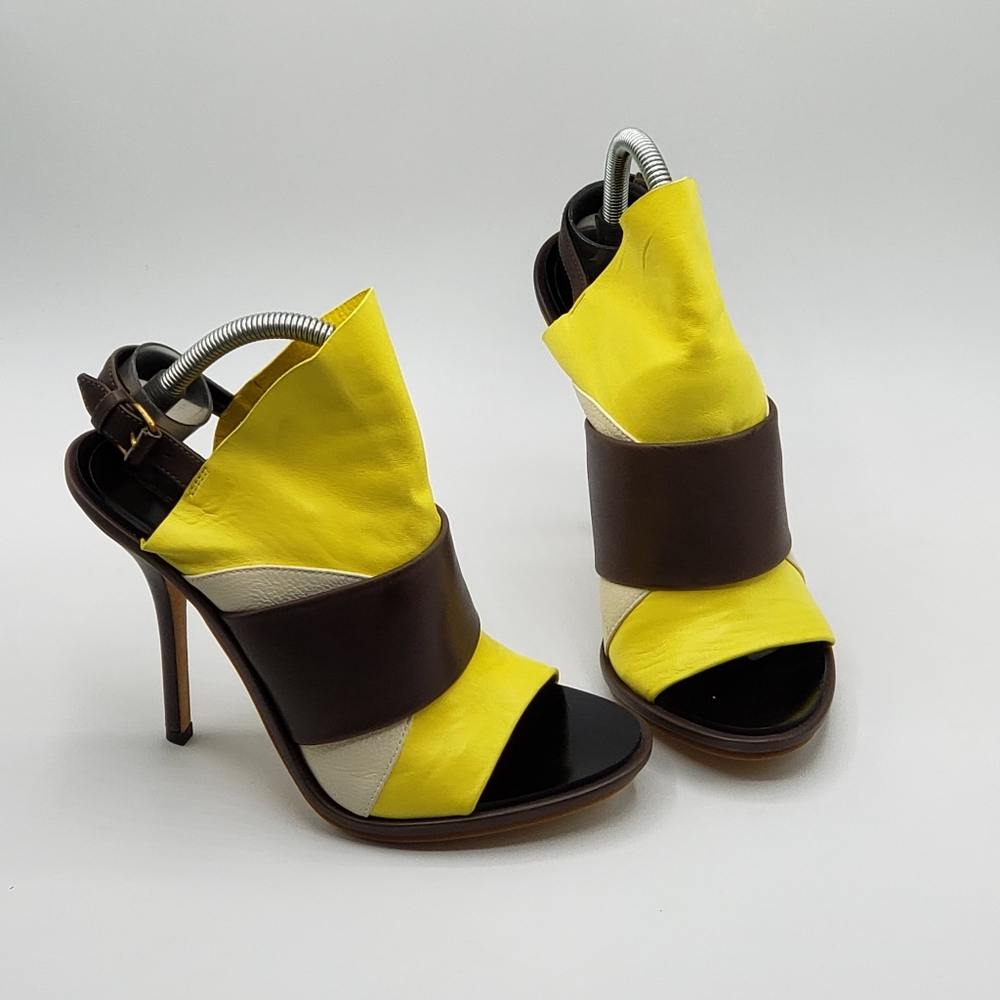 Balenciaga Open Toe Slingback Sandals Heels Pumps